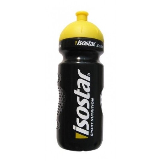 BIDON ISOSTAR 650ml CZARNO-ŻÓŁTY Z KORKIEM -zdjęcie numer 1