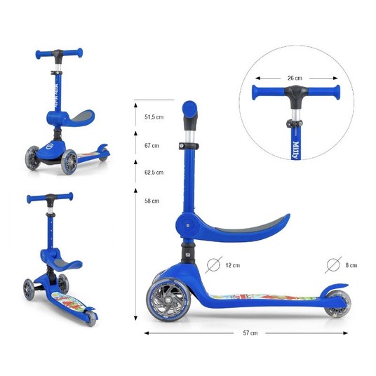 HULAJNOGA SCOOTER FUZZY BLUE -zdjęcie numer 3