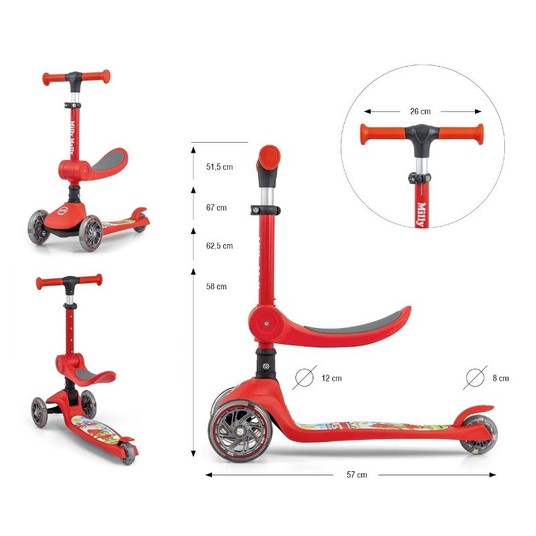 HULAJNOGA SCOOTER FUZZY RED -zdjęcie numer 3