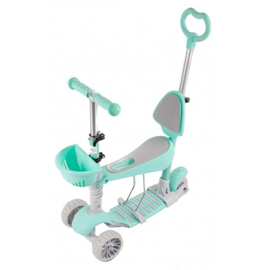 HULAJNOGA VIVO 3-KOŁA+PCHACZ S00419 PASTEL MINT -zdjęcie numer 1