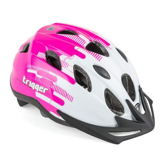 KASK AUTHOR ROZM. 52-56 TRIGGER BIAŁO-RÓŻOWY -zdjęcie numer 1