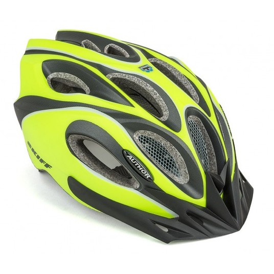 KASK AUTHOR ROZM. 52-58 SKIFF BIAŁO-CZAR-ŻÓŁTY -zdjęcie numer 1