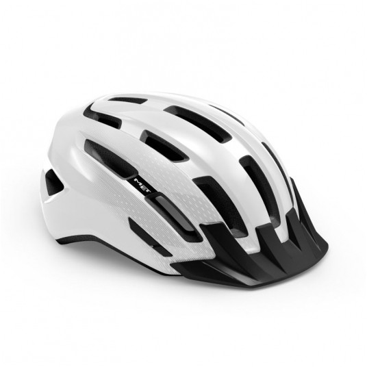 KASK MET DOWNTOWN ROZM. M/L WHITE GLOSSY -zdjęcie numer 1