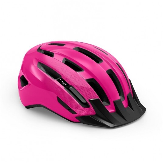 KASK MET DOWNTOWN S/M RÓŻOWY POŁYSK -zdjęcie numer 1