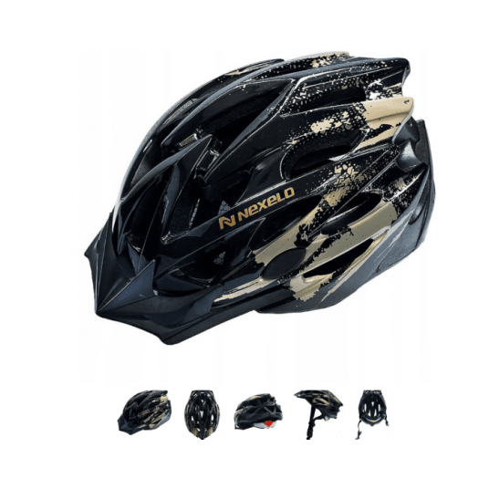 KASK STRAIGHT ROZM. L /58-61cm/ CZARNO-PLATYNOWY -zdjęcie numer 1
