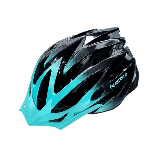 KASK STRAIGHT SHINY ROZM. L 58-61cm TURKUS-CZARNY -zdjęcie numer 1