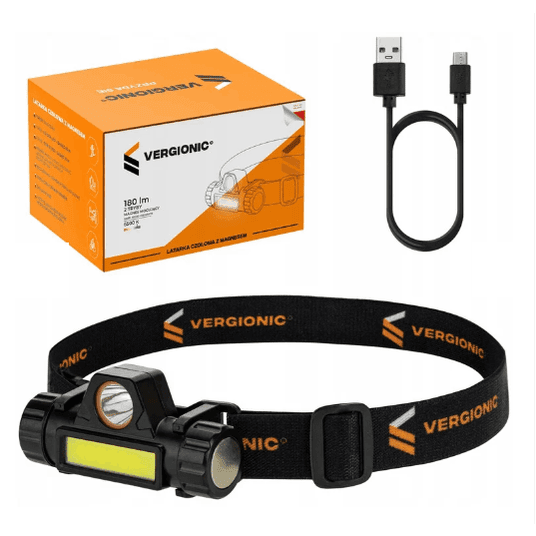 LAMPA CZOŁOWA COB LED Z MAGNESEM USB 4in1 -zdjęcie numer 1
