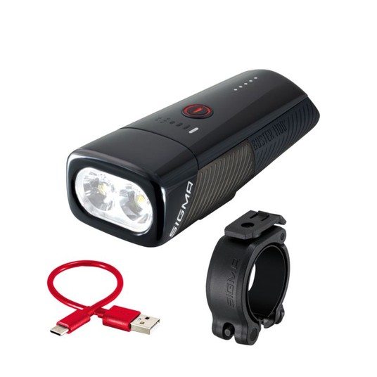 LAMPA PRZÓD SIGMA BUSTER 1100 FL CZARNA -zdjęcie numer 1