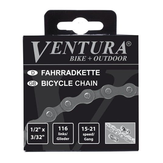 ŁAŃCUCH VENTURA 5/6/7rz 116ogniw MTB 1/2x3/32 -zdjęcie numer 1