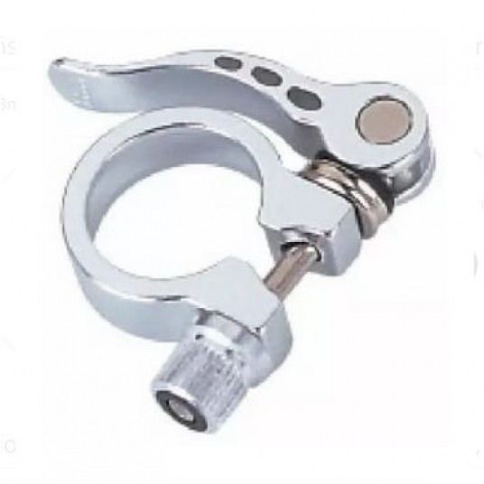 OBEJMA SIODŁA NA ZACISK D-31,8mm SREBRNA S-12 -zdjęcie numer 1
