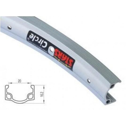 OBRĘCZ 26x1 3/8 36otw.ALUMINIOWA SREBRNA -zdjęcie numer 1