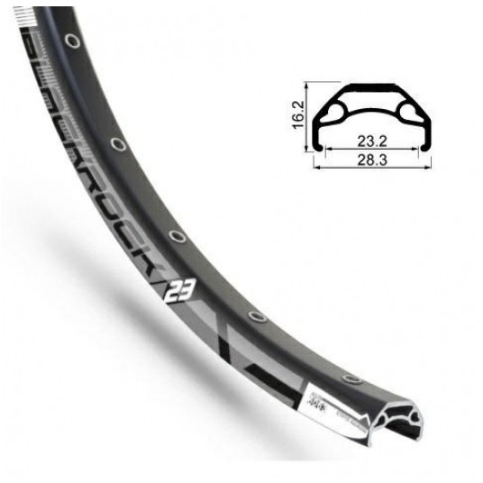 OBRĘCZ BLACKROCK23 29"x23 32otw. RODI CZARNA -zdjęcie numer 1