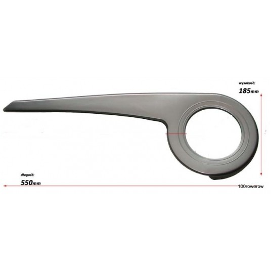 OSŁONA ŁAŃCUCHA ZULA SREBRNA ŚR. ZEWN. 18,5 CM -zdjęcie numer 1