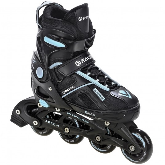 ROLKI RV PULSE ROZM. 33-36 /S/ BLACK/CYAN -zdjęcie numer 1