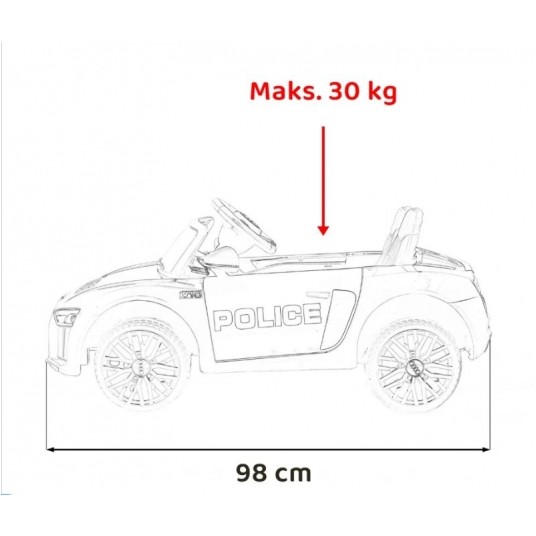SAMOCHÓD NA AKUMULATOR AUDI A8 POLICJA -zdjęcie numer 3