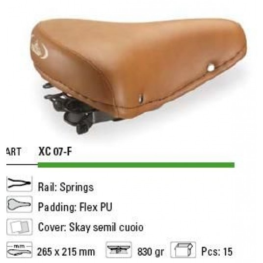 SIODŁO MONTE GRAPPA SPRĘŻYNA RETRO BRĄZ -zdjęcie numer 1