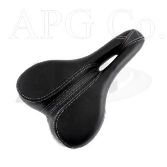 SIODŁO MTB 140058 268x157mm CZAR/SZARE Z OTWOREM -zdjęcie numer 1