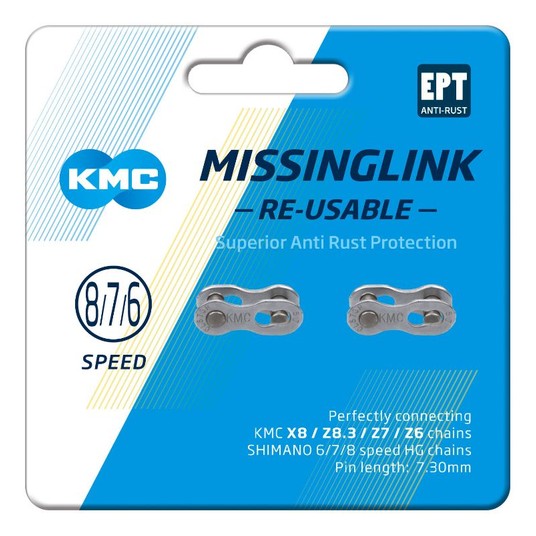 SPINKA ŁAŃCUCHA KMC 6/7/8rz 7,3mm EPT opak=2szt -zdjęcie numer 1