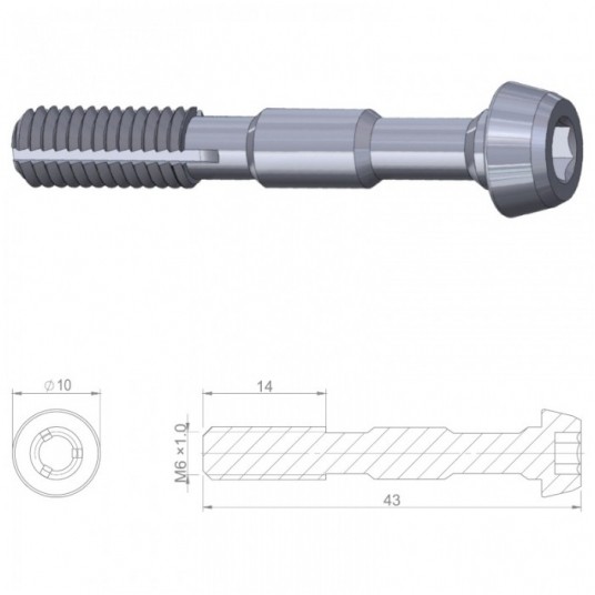 ŚRUBA DO HAM. HYDR. BANJO HBP12 Stal;M6x1.0 op=2sz -zdjęcie numer 2