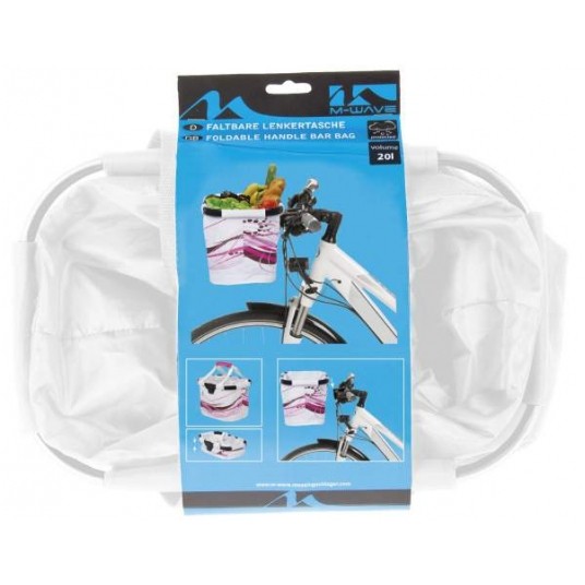 TORBA NA KIER. CLIP M-WAVE UTRECHT FOLD WHITE FANC -zdjęcie numer 2