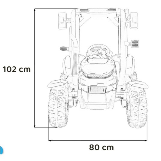 TRAKTOR Z PRZYCZEPĄ CZERWONY -zdjęcie numer 3