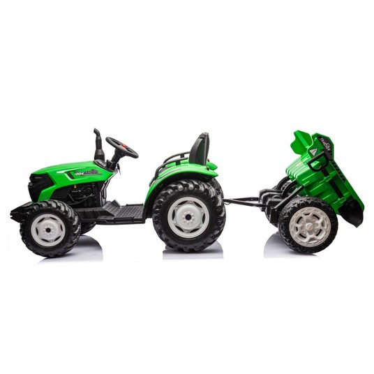 TRAKTOR Z PRZYCZEPĄ ZIELONY 24V Z PRZYCZEPĄ -zdjęcie numer 4
