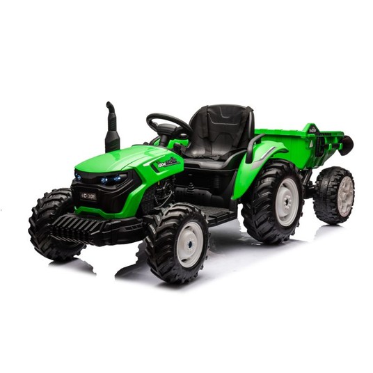 TRAKTOR Z PRZYCZEPĄ ZIELONY 24V Z PRZYCZEPĄ -zdjęcie numer 1
