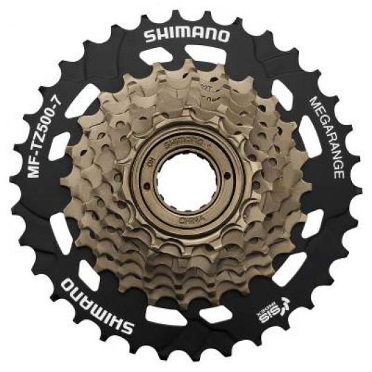 WOLNOBIEG SHIMANO 7 rz. MF-TZ500 14-34 BRĄZ -zdjęcie numer 1