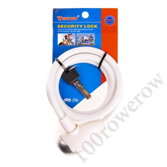 ZAMKNIĘCIE 120cm/10mm TY560 SPIRALA BIAŁE -zdjęcie numer 1