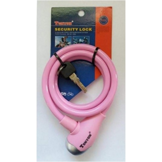 ZAMKNIĘCIE 120cm/10mm TY560 SPIRALA RÓŻOWE -zdjęcie numer 1