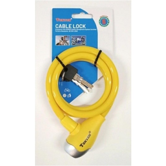 ZAMKNIĘCIE 120cm/10mm TY560 SPIRALA ŻÓŁTE -zdjęcie numer 1