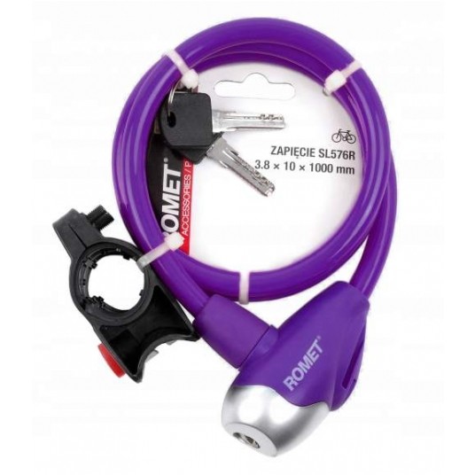 ZAMKNIĘCIE ROMET 100cm/10mm SL576 FIOLET -zdjęcie numer 1