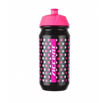 BIDON ACCENT DOTS 500ml CZARNO-RÓŻOWY