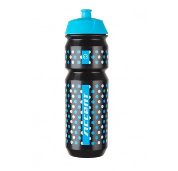 BIDON ACCENT DOTS 750ml CZARNO-NIEBIESKO-BIAŁY