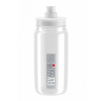 BIDON ELITE FLY MTB 550ml CLEAR SZARY