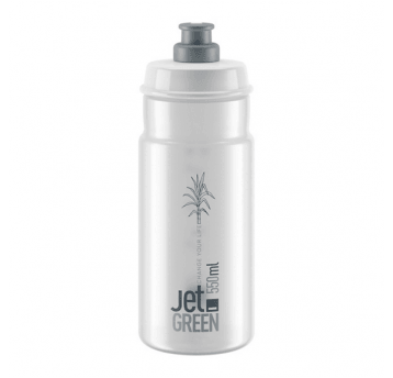 BIDON ELITE JET 550ml GREEN CLEAR GREY LOGO