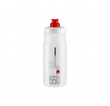 BIDON ELITE JET CLEAR 550ml CZERWONY