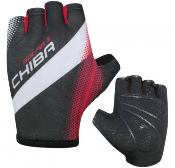 CHIBA rękawiczki SOLAR II S czarno czerwone