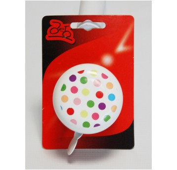 DZWONEK JET 58mm METALOWY BIAŁY KROPECZKI