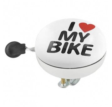 DZWONEK M-WAVE STEEL 80mm " I LOVE MY BIKE"
