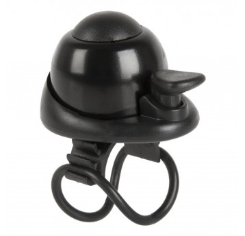 DZWONEK MINI CZARNY ALU MOCOWANIE GUMKA