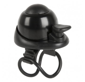 DZWONEK MINI CZARNY ALU MOCOWANIE GUMKA