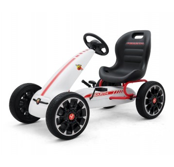 GOKART NA PEDAŁY ABARTH WHITE