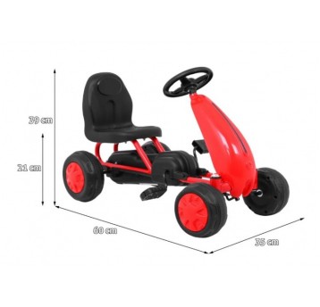 GOKART NA PEDAŁY CZERWONY