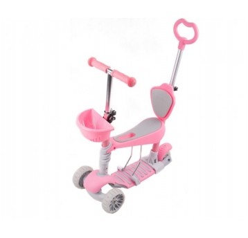 HULAJNOGA VIVO 3-KOŁA+PCHACZ S00419 PASTEL PINK
