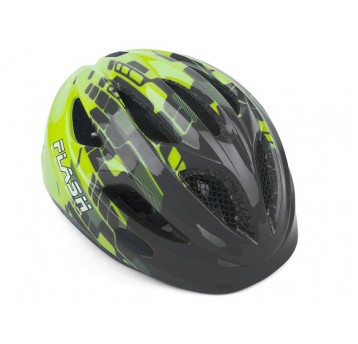 KASK AUTHOR ROZM.51-55 FLASH X8 SZAR-ŻÓŁ FLUO