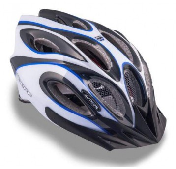 KASK AUTHOR ROZM. 52-58 SKIFF BIAŁO-CZARNO-NIEBIES