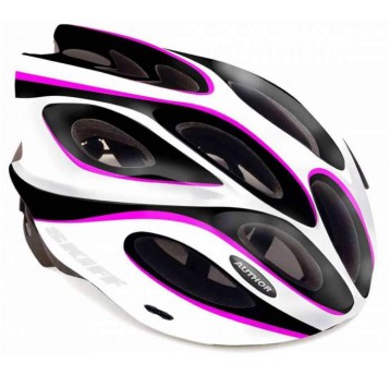 KASK AUTHOR ROZM. 52-58 SKIFF CZARNO-PUPRUROWY