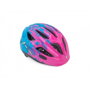 KASK AUTHOR STAR RIDER ROZM. 46-51 RÓŻ/FLUO/NIEBIE
