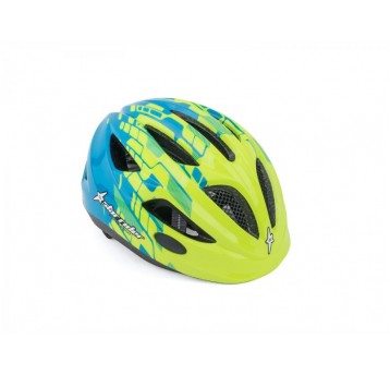 KASK AUTHOR STAR RIDER ROZM. 46-51 ŻÓŁTO/FLUO/NIEB
